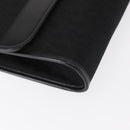 Christian Dior Trotter Canvas Chain Shoulder Bag Black Gold Auth BA8649-8