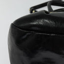 Chloe Etel Hand Bag Leather 2way Black Gold Auth BA865-17