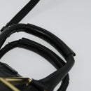 Chloe Etel Hand Bag Leather 2way Black Gold Auth BA865-14