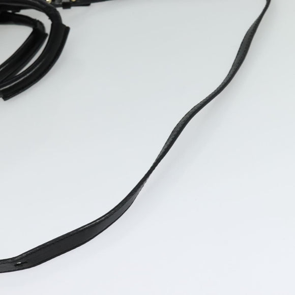 Chloe Etel Hand Bag Leather 2way Black Gold Auth BA865