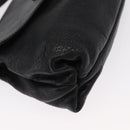 Chloe Lily Hand Bag Leather 2way Black Gold Auth BA8650-14