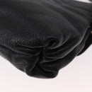 Chloe Lily Hand Bag Leather 2way Black Gold Auth BA8650-17