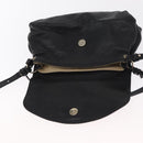 Chloe Lily Hand Bag Leather 2way Black Gold Auth BA8650-19