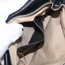 Chloe Lily Hand Bag Leather 2way Black Gold Auth BA8650-23