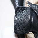 Chloe Lily Hand Bag Leather 2way Black Gold Auth BA8650-12