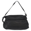 Chloe Lily Hand Bag Leather 2way Black Gold Auth BA8650-2