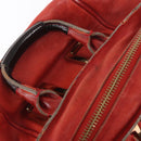 Chloe Etel Hand Bag Leather 2way Red Gold Auth BA8651-10