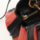 Chloe Alice Hand Bag Leather 2way Black Gold Auth BA8652V-21