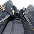 Chloe Alice Hand Bag Leather 2way Black Gold Auth BA8652V-23