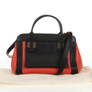 Chloe Alice Hand Bag Leather 2way Black Gold Auth BA8652V-12