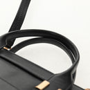 Chloe Alice Hand Bag Leather 2way Black Gold Auth BA8652V-8