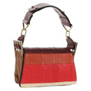 Chloe Hand Bag Leather Multicolor Gold Auth BA8653V-1