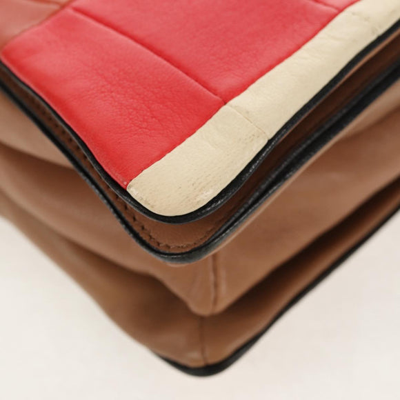 Chloe Hand Bag Leather Multicolor Gold Auth BA8653V