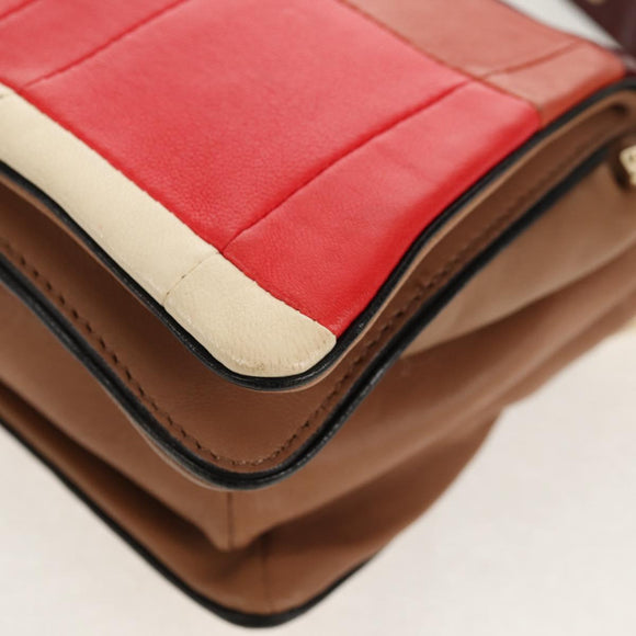 Chloe Hand Bag Leather Multicolor Gold Auth BA8653V