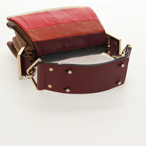 Chloe Hand Bag Leather Multicolor Gold Auth BA8653V