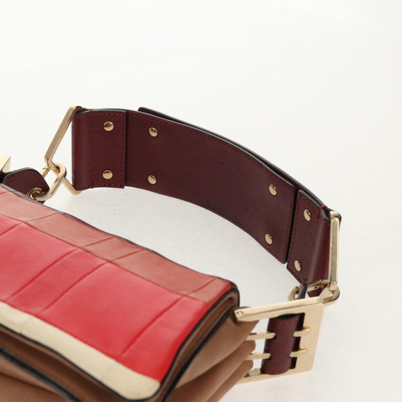 Chloe Hand Bag Leather Multicolor Gold Auth BA8653V