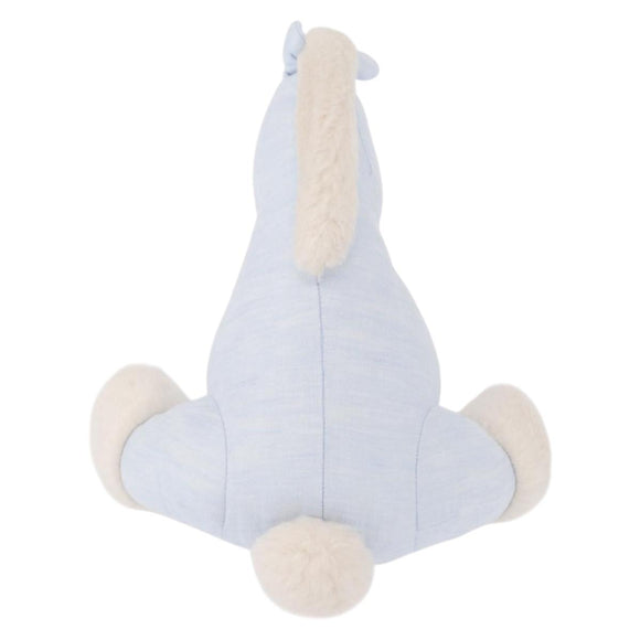HERMES Baby Elmy Kuscheltier Leinen Hellblau Auth BA8655M