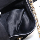 CHANEL Matelasse Fringe Chain Shoulder Bag Suede Black gold CC Auth BA8656-12