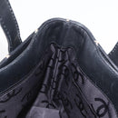 CHANEL Wild Stitch Tote Bag Lamb Skin Black Gold CC Auth BA8657-17