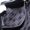 CHANEL Wild Stitch Tote Bag Lamb Skin Black Gold CC Auth BA8657-20
