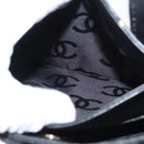 CHANEL Wild Stitch Tote Bag Lamb Skin Black Gold CC Auth BA8657-21