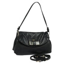 Chloe Elsie Hand Bag Leather 2way Black Auth BA866-1