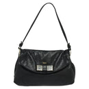 Chloe Elsie Hand Bag Leather 2way Black Auth BA866-13