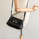 Chloe Elsie Hand Bag Leather 2way Black Auth BA866-23