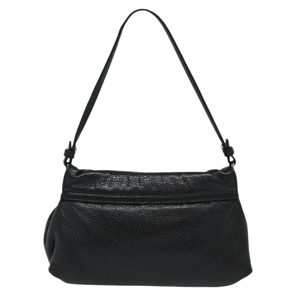Chloe Elsie Hand Bag Leather 2way Black Auth BA866