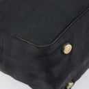 CHANEL New Travel line Tote Bag Nylon Black Gold CC Auth BA8660-11