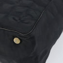 CHANEL New Travel line Tote Bag Nylon Black Gold CC Auth BA8660-12