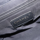 CHANEL New Travel line Tote Bag Nylon Black Gold CC Auth BA8660-14