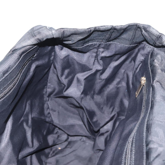 CHANEL New Travel line Tote Bag Nylon Black Gold CC Auth BA8661