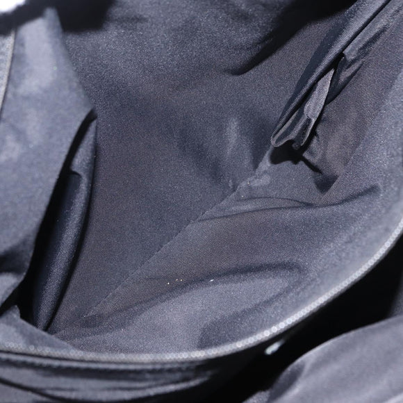 CHANEL New Travel line Tote Bag Nylon Black Gold CC Auth BA8661