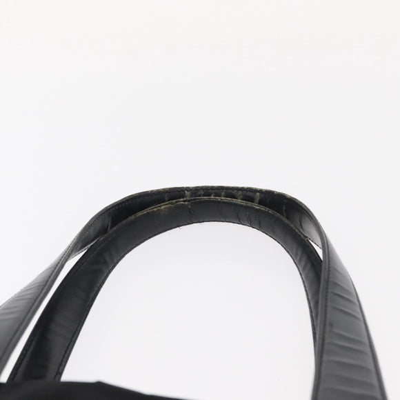 CHANEL New Travel line Tote Bag Nylon Black Gold CC Auth BA8661