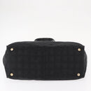 CHANEL New Travel line Tote Bag Nylon Black Gold CC Auth BA8661-9