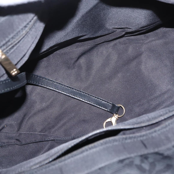 CHANEL New Travel line Tote Bag Nylon Black Gold CC Auth BA8662