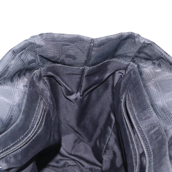 CHANEL New Travel line Tote Bag Nylon Black Gold CC Auth BA8662