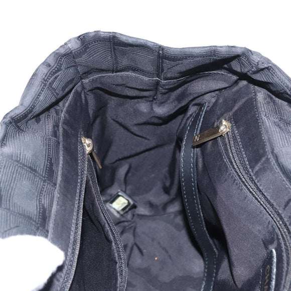 CHANEL New Travel line Tote Bag Nylon Black Gold CC Auth BA8662