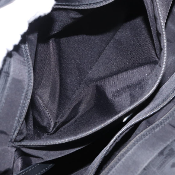 CHANEL New Travel line Tote Bag Nylon Black Gold CC Auth BA8662