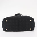 CHANEL New Travel line Tote Bag Nylon Black Gold CC Auth BA8662-9