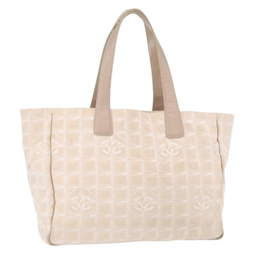 CHANEL New Travel Line Hand Bag Nylon Pink Gold CC Auth BA8665