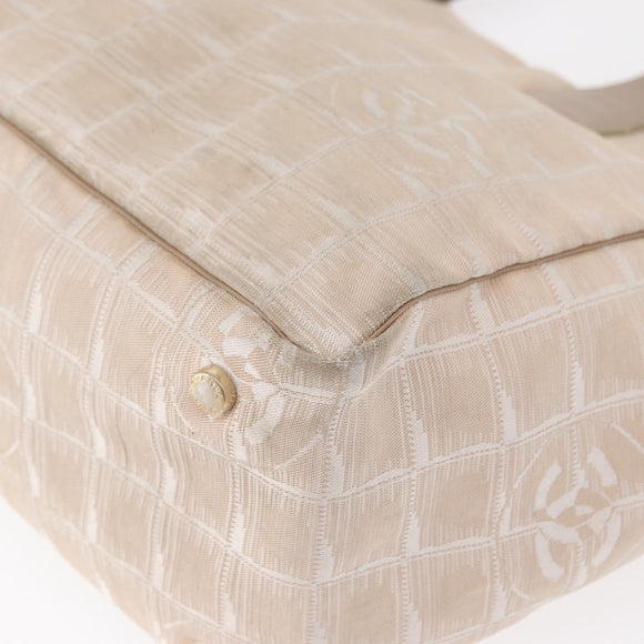 CHANEL New Travel Line Hand Bag Nylon Pink Gold CC Auth BA8665