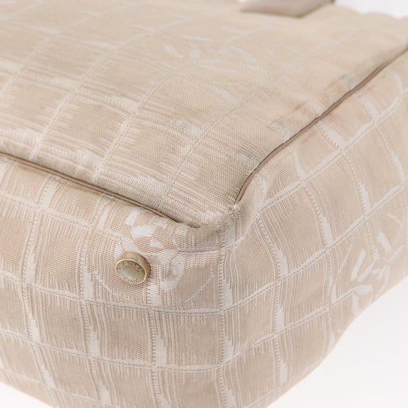 CHANEL New Travel Line Hand Bag Nylon Pink Gold CC Auth BA8665