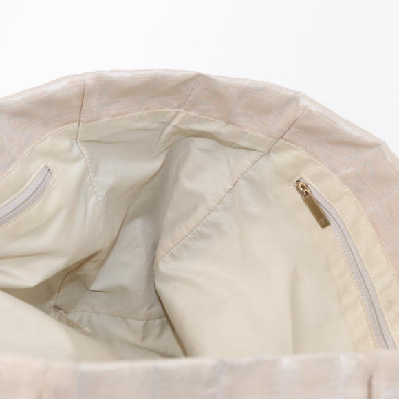 CHANEL New Travel Line Hand Bag Nylon Pink Gold CC Auth BA8665