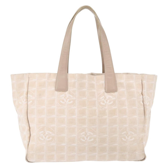 CHANEL New Travel Line Hand Bag Nylon Pink Gold CC Auth BA8665