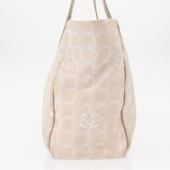 CHANEL New Travel Line Hand Bag Nylon Pink Gold CC Auth BA8665