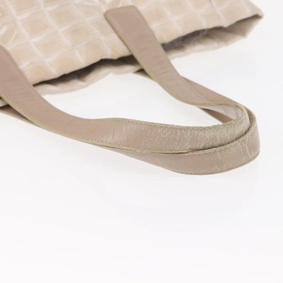 CHANEL New Travel Line Hand Bag Nylon Pink Gold CC Auth BA8665