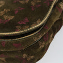 BOTTEGA VENETA Shoulder Bag Suede Green Gold Auth BA8668-9