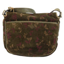 BOTTEGA VENETA Shoulder Bag Suede Green Gold Auth BA8668-2